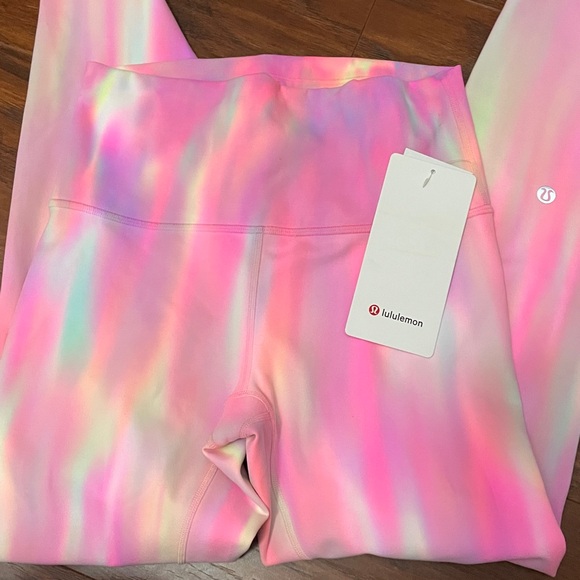 NWT lululemon Wunder train HR tight 25” wash PSYM Psychedelic pink size 6 small - Picture 4 of 6